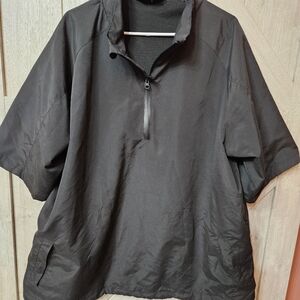 TGW 2XL Black Short Sleeve Pullover Windbreaker